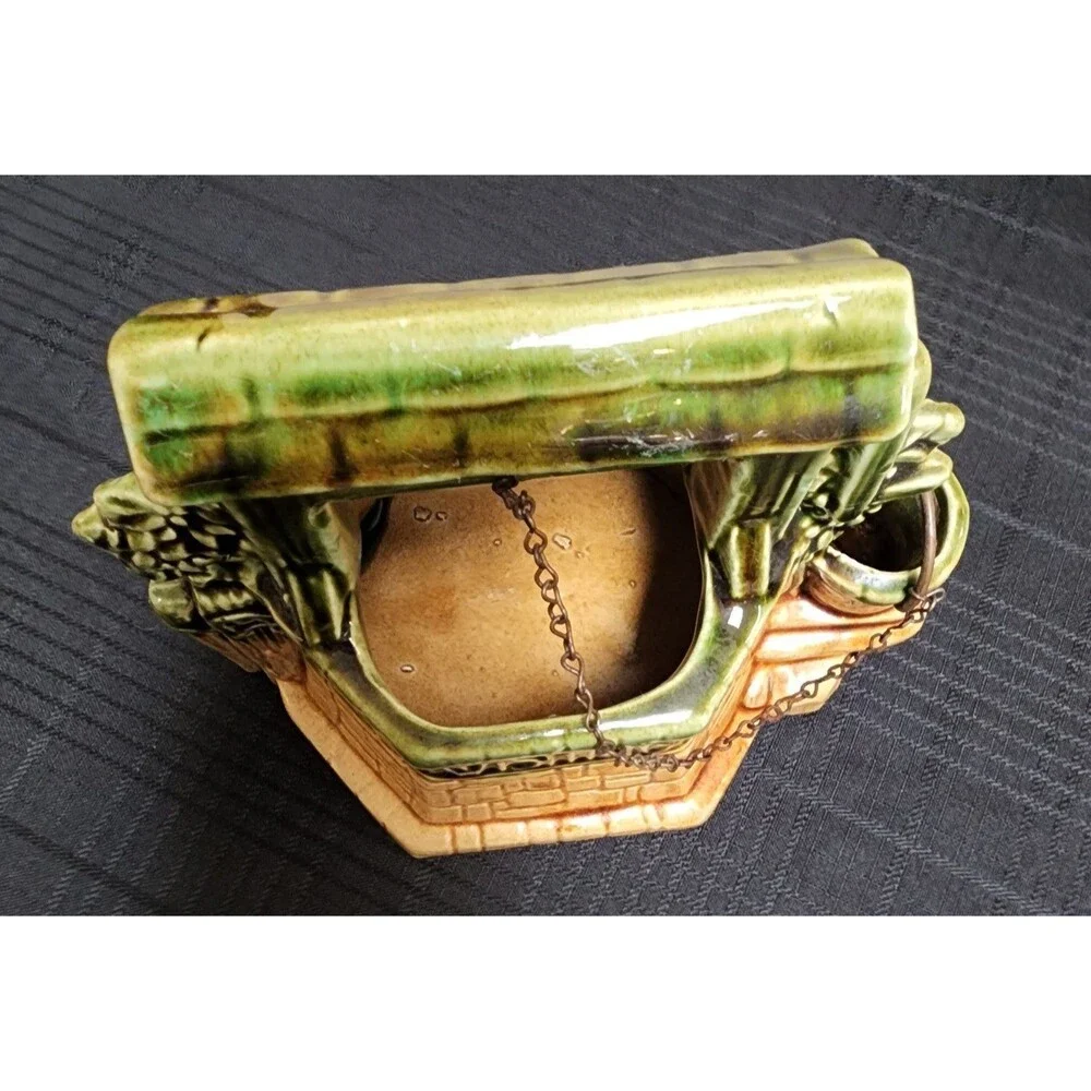 Vintage McCoy USA Wishing Well Planter Ceramic